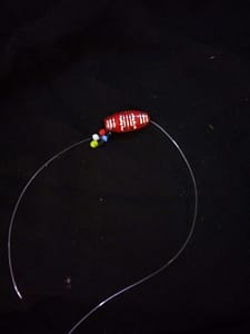 Step 1 of our bead necklace
