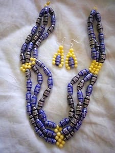 Bead Necklace showing patterns