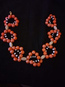 Orange necklace DIY