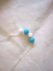 Blue and white beads