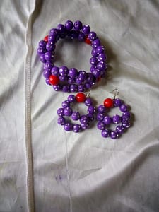 Bracelet and earrings