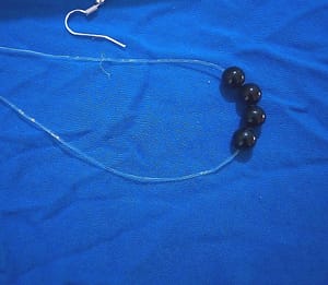 Four beads for earrings 